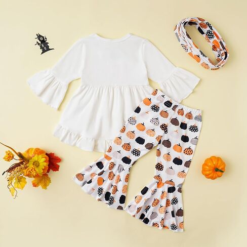 Noubeau Toddler Baby Girls Adledits outfits the print print flare sleeve dress dress shirt cute pound-bottoms dick in Saudi Arabia