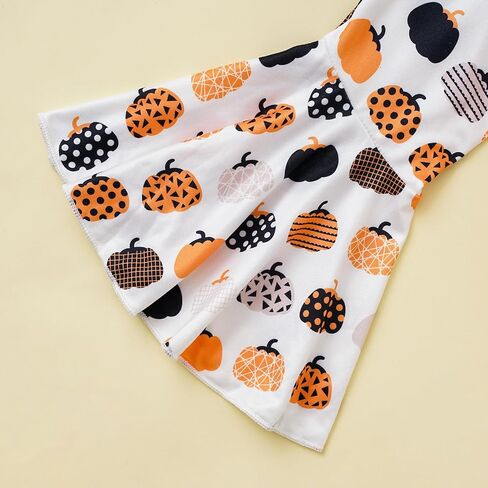 Noubeau Toddler Baby Girls Adledits outfits the print print flare sleeve dress dress shirt cute pound-bottoms dick in Saudi Arabia