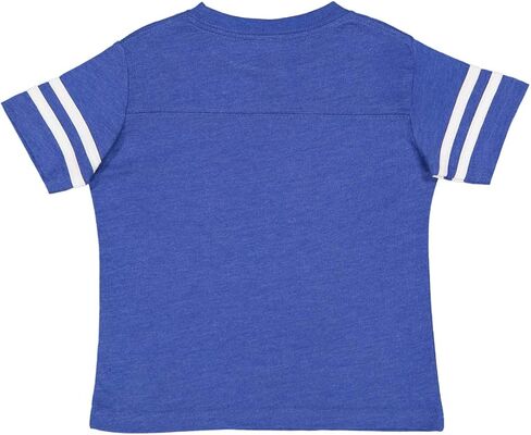 RABBIT SKINS Toddler Fine Jersey Short Sleeve Football Tee, Vintage Royal/Blended White, 3T in Saudi Arabia