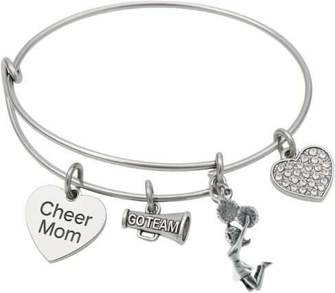 Infinity Collection Cheer Mom Jewelry- Cheer Mom Bracelet - Adjustable Cheer Mom Charm Bracelet- Perfect Cheerleading Mom Gift in Kuwait
