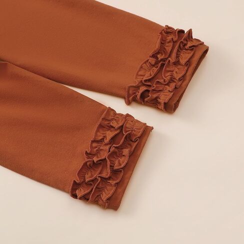 Kislio Toddler Baby Girls Fall Winter Clothes Pumpkin Ghost Shirt Tops Ruffle Pants Set Infant Halloween Outfits 3PCS in Kuwait