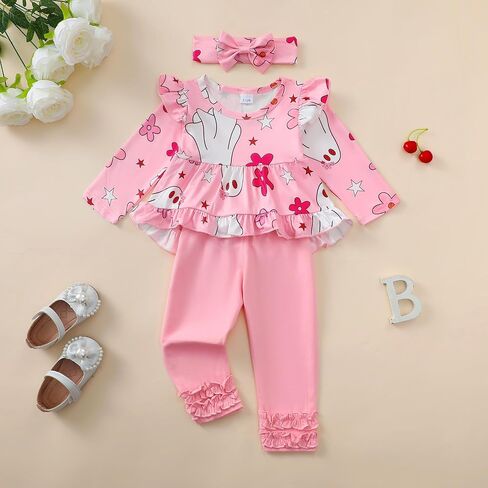 Kislio Toddler Baby Girls Fall Winter Clother Shirt Shirt Shirt Tops Blants Chull in Kuwait