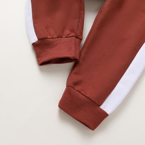 Tiny Cutey Toddler Baby Girl Boy Fall Winter Outfits Long Sleeve Hoodie Sweatshirt Sweatpants Clothes Set Sweat Suit with Cap in Kuwait