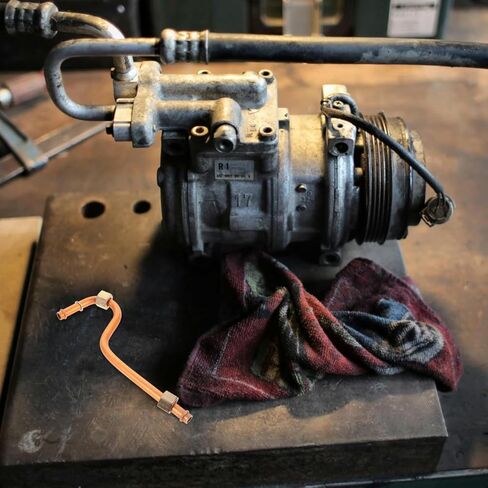 GLEAVI Air Compressor Exhaust Tube Replacement 3/8 Air Compressor Line Kit Aluminum High Pressure Pump Head Connecting Pipes Air Compressor Replacement Parts in Saudi Arabia