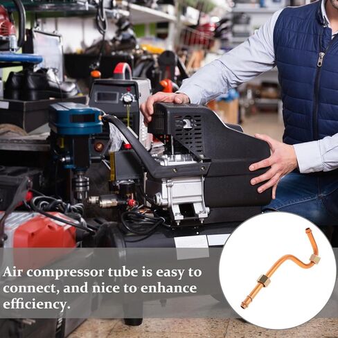 GLEAVI Air Compressor Exhaust Tube Replacement 3/8 Air Compressor Line Kit Aluminum High Pressure Pump Head Connecting Pipes Air Compressor Replacement Parts in Saudi Arabia