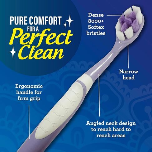 GuruNanda Butter On Gums Toothbrush, ADA Accepted, With 8000+ Ultra Soft Softex Bristles for Sensitive & Receding Gums, Perfect for Whiter Teeth, 6 Ct in Saudi Arabia