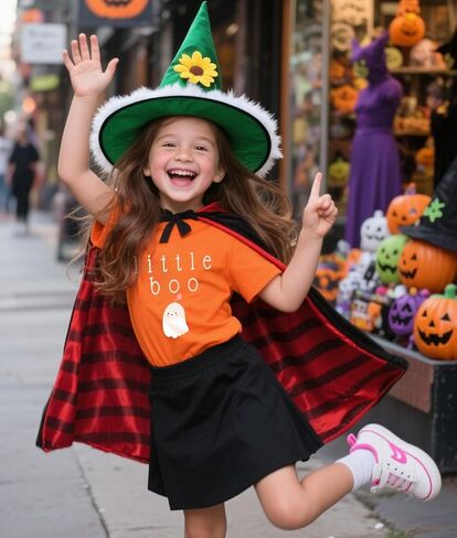 Toddler Girls Halloween Shirt Cute Ghost B00 Tshirt Kids Outfits Short Sleeve Tees Tops 2-7Years in Kuwait