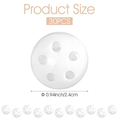 30 Pcs Rattle Balls Inserts Rattle Toys, Rattles Box Repair Doll Noise Maker Insert Toy for Animal Puppet Doll, Rattles and Plush Rings Baby Pet Toy (24 mm) in Kuwait
