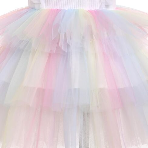 Obeeii Toddler Baby Flower Girl Girt Dress Floral Termed Tulle Tulle Tutu Dress مع فستان حفلة عيد ميلاد الأميرة in Kuwait