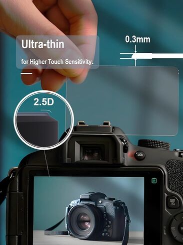 iDaPro Screen Protector for Canon EOS R100 /EOS R10 + Hand Lanyard [3+1 Pack] Tempered Glass Easy Installation in Saudi Arabia
