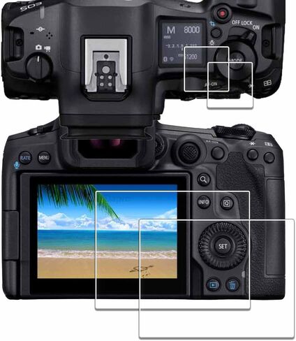 iDaPro Screen Protector for Canon EOS R100 /EOS R10 + Hand Lanyard [3+1 Pack] Tempered Glass Easy Installation in Saudi Arabia