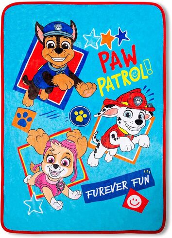 Paw Paw Patrol Musical Warm ، Plush ، بطانية تلعب عبارات ممتعة من العرض - مريحة ومريحة لطفلك ، الأزرق in Saudi Arabia