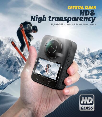 حماة شاشة الكاميرا (4 حزمة) متوافقة مع ملحقات DJI Osmo 360 ، واقي De Pantalla Glass 9H عالية الوضوح خالية من الفقاعات المضادة للخلع in Kuwait
