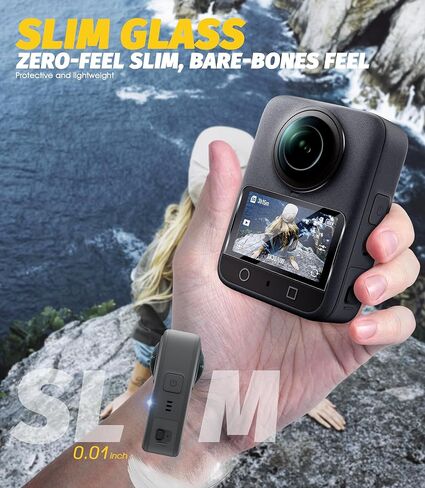 حماة شاشة الكاميرا (4 حزمة) متوافقة مع ملحقات DJI Osmo 360 ، واقي De Pantalla Glass 9H عالية الوضوح خالية من الفقاعات المضادة للخلع in Kuwait