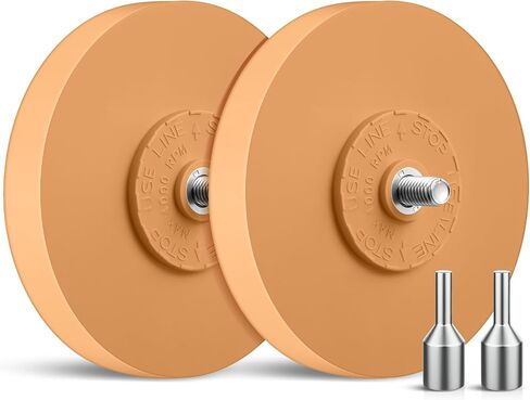 chunful 6 pcs 4 بوصة مزيل العجلة أدوات العجلة الممحاة أدوات Round Round anshesive مع عجلة محول Mandrel Mandrel لعجلة ملصقات لف فينيل لمشاريع مرآب Auto Diy in Saudi Arabia
