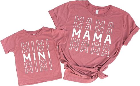 Olive Loves Apple Mommy & Me Outfit Matching Stacked Letters Shirts in Saudi Arabia