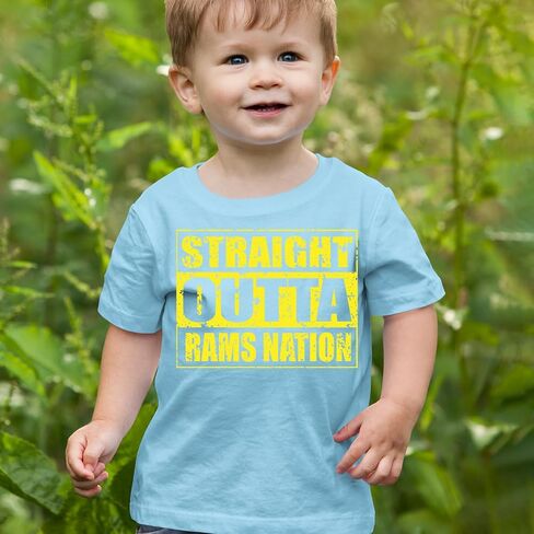 Straight Outta Rams Nation Toddler T-Shirt, Soft Cotton in Saudi Arabia