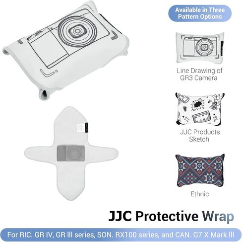 JJC Protective Wrap, Anti-Scratches and Self-Adhesive Camera Wrap for Ricoh GR III GR3 HDF GR IIIx GR3x HDF Sony RX100VII RX100VI RX100V Canon G7X Mark III, Camera Drawing Pattern in Saudi Arabia