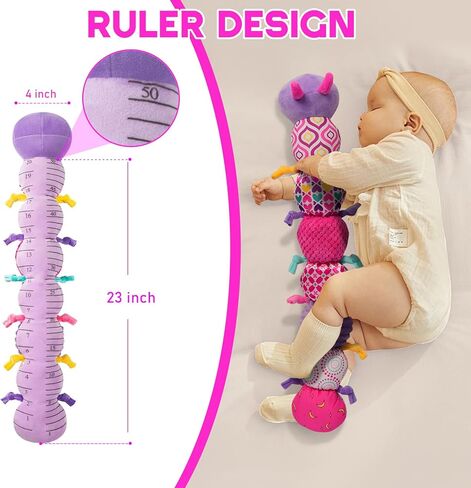 ألعاب Baby Girls من 0 إلى 6 أشهر ألعاب حيوانية محشوة من 0-6 6-12 شهرًا وزوج من الرسغ | طفل كاتربيلر البطن الوقت لعبة | لعبة الأطفال حديثي الولادة الحسية لمدة 1 عامين الفتيات البالغين من العمر. in Kuwait