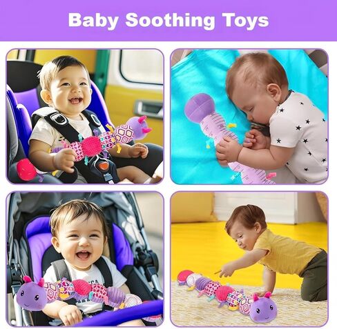 ألعاب Baby Girls من 0 إلى 6 أشهر ألعاب حيوانية محشوة من 0-6 6-12 شهرًا وزوج من الرسغ | طفل كاتربيلر البطن الوقت لعبة | لعبة الأطفال حديثي الولادة الحسية لمدة 1 عامين الفتيات البالغين من العمر. in Kuwait