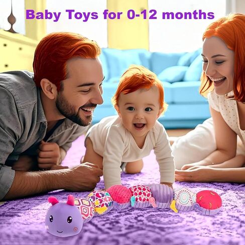 ألعاب Baby Girls من 0 إلى 6 أشهر ألعاب حيوانية محشوة من 0-6 6-12 شهرًا وزوج من الرسغ | طفل كاتربيلر البطن الوقت لعبة | لعبة الأطفال حديثي الولادة الحسية لمدة 1 عامين الفتيات البالغين من العمر. in Kuwait