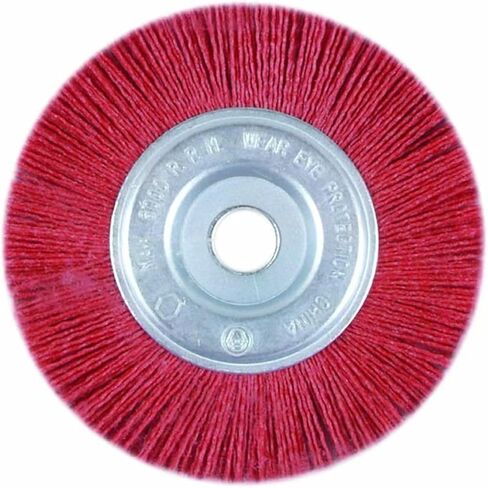 1/2-Inch to 5/8-Inch (1 Piece) Coarse Nylon Wheel Brush with 4-Inch Diameter for Removal of Rust, Paint, Stain, Tarnish and Corrosion on Metal and Wood in Saudi Arabia
