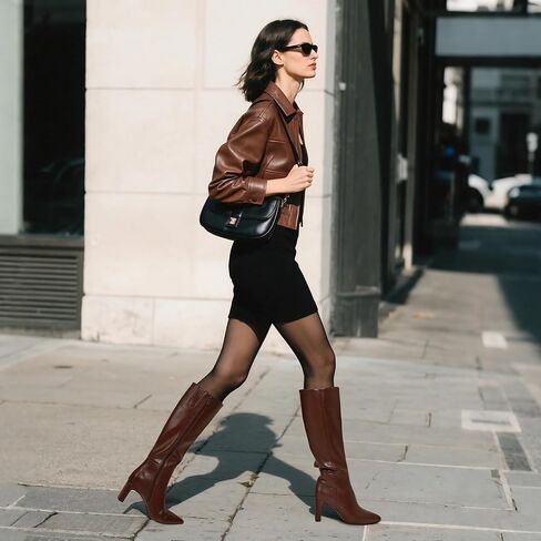 DREAM PAIRS Knee High Boots Women Chunky Block Heel Square Toe Side Zipper Tall Boots for Women in Saudi Arabia