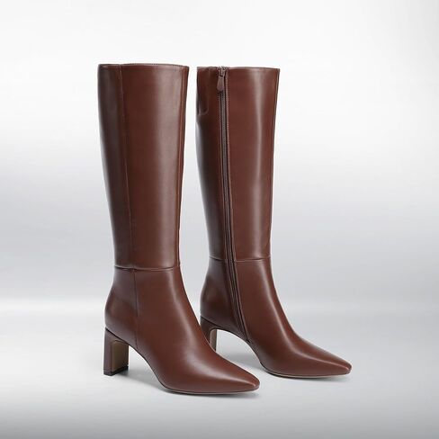 DREAM PAIRS Knee High Boots Women Chunky Block Heel Square Toe Side Zipper Tall Boots for Women in Saudi Arabia