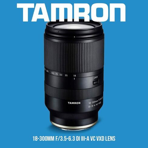 Tamron 18-300mm f/3.5-6.3 DI III-A VC VXD Lens (E-MOUNT) مع جناح البرامج ، وحالة الكاميرا ومجموعة الملحقات ، وقارئ بطاقة SD 2 في 1 وحالة حمل (6 عناصر) in Saudi Arabia