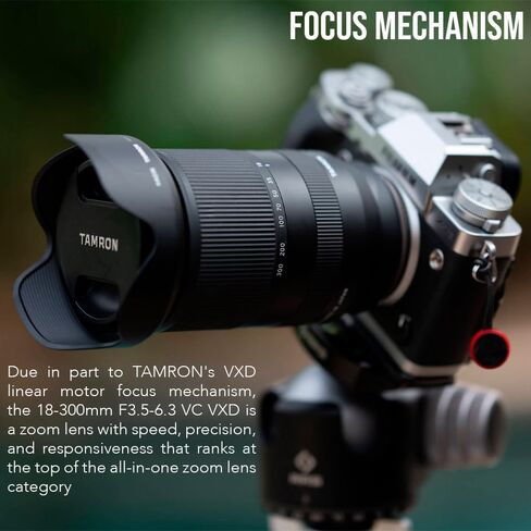 Tamron 18-300mm f/3.5-6.3 DI III-A VC VXD Lens (E-MOUNT) مع جناح البرامج ، وحالة الكاميرا ومجموعة الملحقات ، وقارئ بطاقة SD 2 في 1 وحالة حمل (6 عناصر) in Saudi Arabia