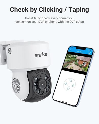 ANNKE 2Pack 1080P 2MP AHD CCTV Home Surveillance Dome Wired PT Camera with 350° pan and 90° tilt, 100ft IR Night Vision, IP65 Weatherproof Security Add–On Cam for Outdoor, Wide Compatibility - APT200 in Saudi Arabia