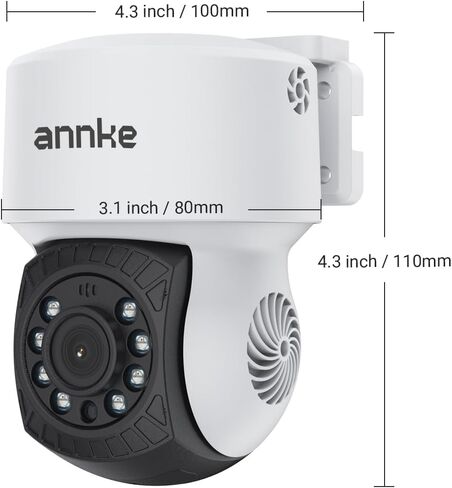 ANNKE 2Pack 1080P 2MP AHD CCTV Home Surveillance Dome Wired PT Camera with 350° pan and 90° tilt, 100ft IR Night Vision, IP65 Weatherproof Security Add–On Cam for Outdoor, Wide Compatibility - APT200 in Saudi Arabia