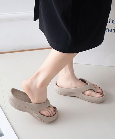 يتخبط Vinlas Womens Flops ، Super Super Most Sways Sandals المشي ، شرائح نسائية ثونغ على شكل كوب in Saudi Arabia