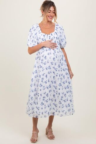 Pinkblush Floral Smocked Budice Midi Dress in Saudi Arabia