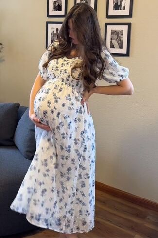 Pinkblush Floral Smocked Budice Midi Dress in Saudi Arabia