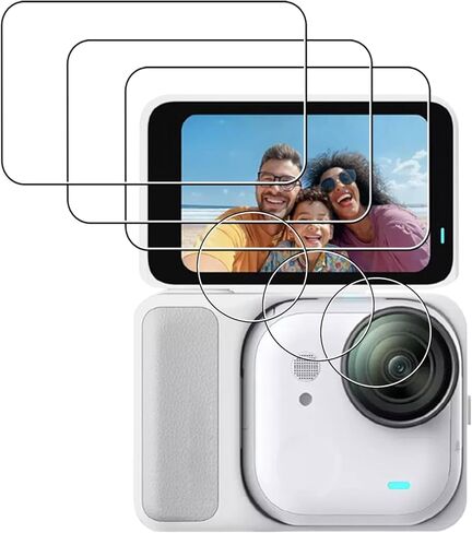 [3 Pack] for Insta360 Go Ultra Canera Tempered Glass Screen Film&Tpu Lens Protector Film, Screen Protector for Insta360 Go Ultra, Anti-Scratch & Sensitive. in Kuwait