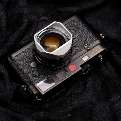 Hood Metal Square Lens (مع غطاء) متوافق مع Voigtlander Nokton 35mm F1.4，40mm F1.4，50mm F1.5 استبدال LH-6 (سبيكة الألومنيوم-الأزرق) in Kuwait