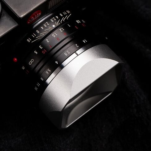 Hood Metal Square Lens (مع غطاء) متوافق مع Voigtlander Nokton 35mm F1.4，40mm F1.4，50mm F1.5 استبدال LH-6 (سبيكة الألومنيوم-الأزرق) in Kuwait