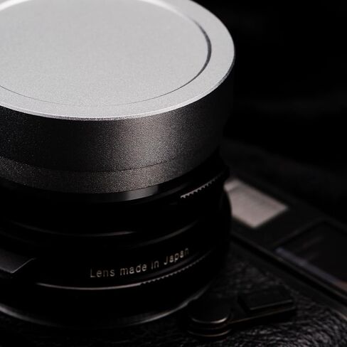 Hood Metal Square Lens (مع غطاء) متوافق مع Voigtlander Nokton 35mm F1.4，40mm F1.4，50mm F1.5 استبدال LH-6 (سبيكة الألومنيوم-الأزرق) in Kuwait