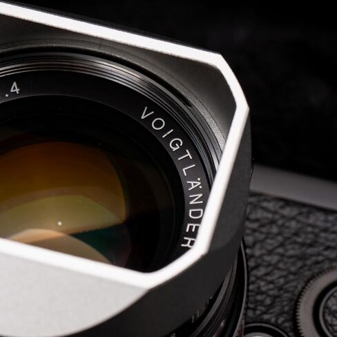 Hood Metal Square Lens (مع غطاء) متوافق مع Voigtlander Nokton 35mm F1.4，40mm F1.4，50mm F1.5 استبدال LH-6 (سبيكة الألومنيوم-الأزرق) in Kuwait