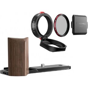 غطاء محرك العدسة Freewell مع مرشح CPL/Mist Hybrid و Wooden L Bracket Grip Bundle for Fuji GFX100RF (أسود) in Kuwait