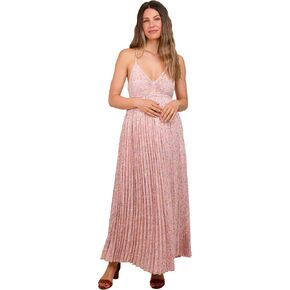 PinkBlush Light Floral Pleated Back Cutout Maternity Maxi Dress in Saudi Arabia