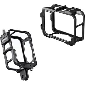 حالة الإطار المعدني - VER أساسي لسكن الإطار الواقي GoPro Hero13 مع غطاء عدسة السيليكون ، قفص إطار سبيكة الألومنيوم مع مخلب جبل مغناطيسي 2 in Kuwait