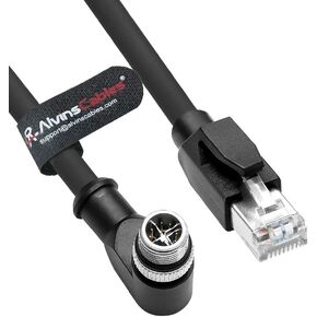 Alvin's Cables M12 X Code 8 Position to RJ45 Ethernet Cable for Cognex in Sight 8200 8400 Series Industrial Camera Shielded Cord IP67 Waterproof 6.5ft/2M in Saudi Arabia