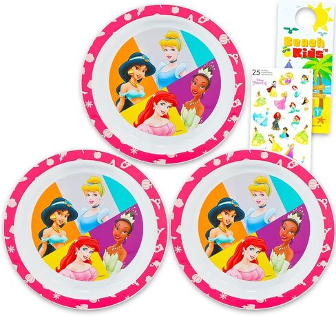 Disney Princess Datiwware Set 3 Pack - Bundle 3 لوحات بلاستيكية تضم أرييل ، سندريلا ، وغيرها من الملصقات بالإضافة إلى ملصقات ، المزيد | لوحات ديزني الأميرة للفتيات ، الأطفال in Saudi Arabia