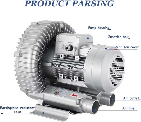 370-1500W مضخة تفريغ دوامة واحدة في دوامة أحادية الطور لتهوية الهواء ومياه الصرف الصحي ، مثالية لتوريد أكسجين الأسماك في أسماك الحوض in Kuwait