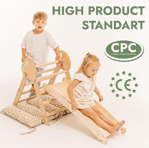 5 في 1 طفل تسلق الأطفال مجموعة داخلية-مثلث Pikler ، قوس التسلق ، وسادة التوازن ، Montessori Climbing Gym للأطفال الصغار 1-3 ، مركز أنشطة الأطفال الخشبية القابلة للطي ، Gym Gym for Kids in Saudi Arabia