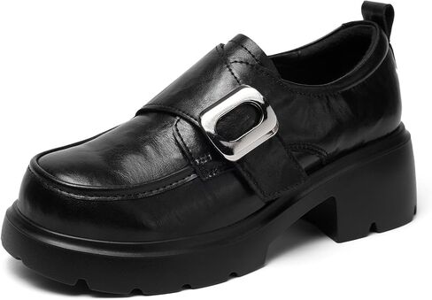 Loafers for Women Platform Chunky Loafers Hook and Loop Casual Dressy Shoes in Saudi Arabia