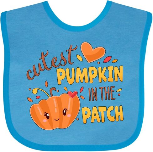 inktastic Cutest Pumpkin in the Patch with Orange Heart Baby Bib in Saudi Arabia