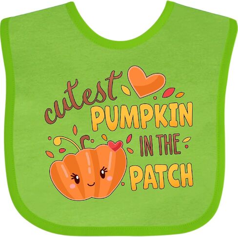 inktastic Cutest Pumpkin in the Patch with Orange Heart Baby Bib in Saudi Arabia